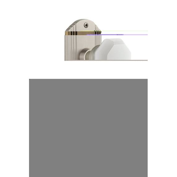 Nostalgic Warehouse Decwaw_Dd_Na_Kh Deco Solid Brass Rose Dummy Door Knob Set - Nickel