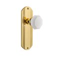thumbnail image 1 of Nostalgic Warehouse Decwaw_Prv_234_Nk Deco Solid Brass Rose Privacy Door Knob Set - Brass, 1 of 1