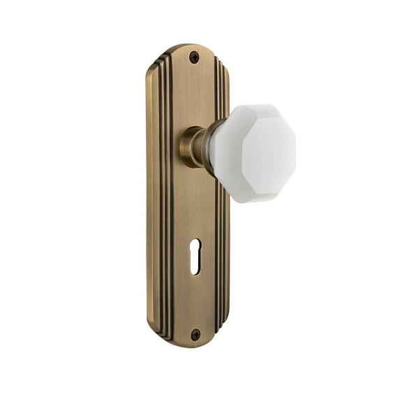 Nostalgic Warehouse Decwaw_Sd_Na_Kh Deco Solid Brass Rose Single Dummy Door Door Knob Set