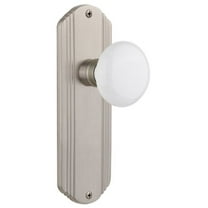 Nostalgic Warehouse Decwhi_Prv_234_Nk Vintage White Porcelain Privacy Door Knob Set -