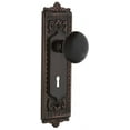 thumbnail image 1 of Nostalgic Warehouse Eadblk_Dp_Kh Vintage Black Porcelain Dummy Door Knob Set - Bronze, 1 of 3