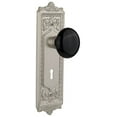 thumbnail image 1 of Nostalgic Warehouse Eadblk_Prv_238_Kh Vintage Black Porcelain Privacy Door Knob Set -, 1 of 1