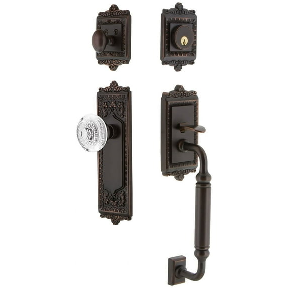 Nostalgic Warehouse Eadced_Eset_234_Cg Vintage Crystal Sectional Keyed Entry Door