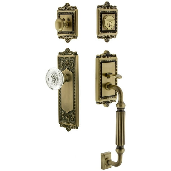 Nostalgic Warehouse Eadced_Eset_238_Fg Vintage Crystal Sectional Keyed Entry Door