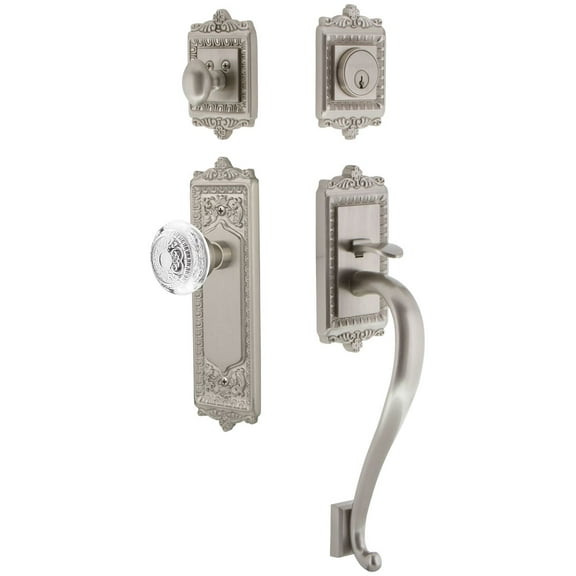 Nostalgic Warehouse Eadced_Eset_238_Sg Vintage Crystal Sectional Keyed Entry Door