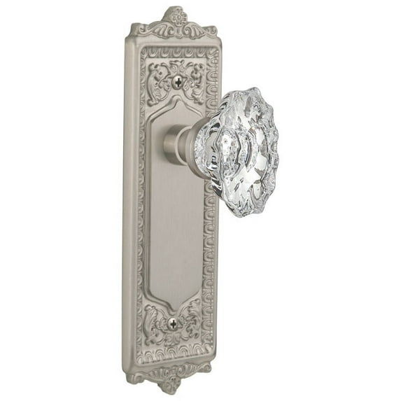 Nostalgic Warehouse Eadcha_Prv_234_Nk Vintage Chateau Fluted Crystal Privacy Door Knob Set