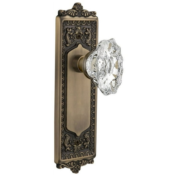 Nostalgic Warehouse Eadcha_Psg_238_Nk Vintage Chateau Fluted Crystal Passage Door Knob Set
