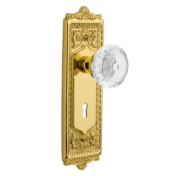 Nostalgic Warehouse Eadcme_Psg_234_Kh Vintage Crystal Meadows Passage Door Knob Set -