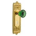 thumbnail image 1 of nostalgic warehouse emerald crystal door knob with egg and dart plate, 1 of 1