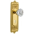 thumbnail image 1 of Nostalgic Warehouse Eadcry_Sd_Kh Victorian Crystal Single Dummy Door Knob - Brass, 1 of 1