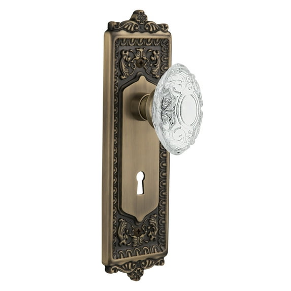 Nostalgic Warehouse Eadcvi_Psg_238_Kh Vintage Crystal Victorian Passage Door Knob Set -