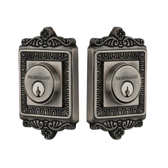 Nostalgic Warehouse Eadead_2Cyl_234_Na Egg And Dart Solid Brass Double Cylinder Deadbolt -