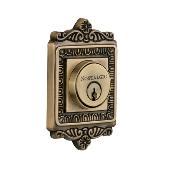 Nostalgic Warehouse Eadead_2Cyl_234_Na Egg And Dart Solid Brass Double Cylinder Deadbolt -
