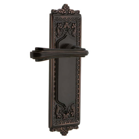 Nostalgic Warehouse Eadflr_Psg_234_Nk Fleur Passage Door Lever Set - Bronze
