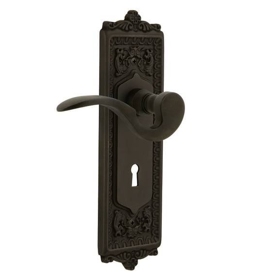 Nostalgic Warehouse Eadman_Dd_Kh Manor Non-Turning Two-Sided Lever Set - Bronze