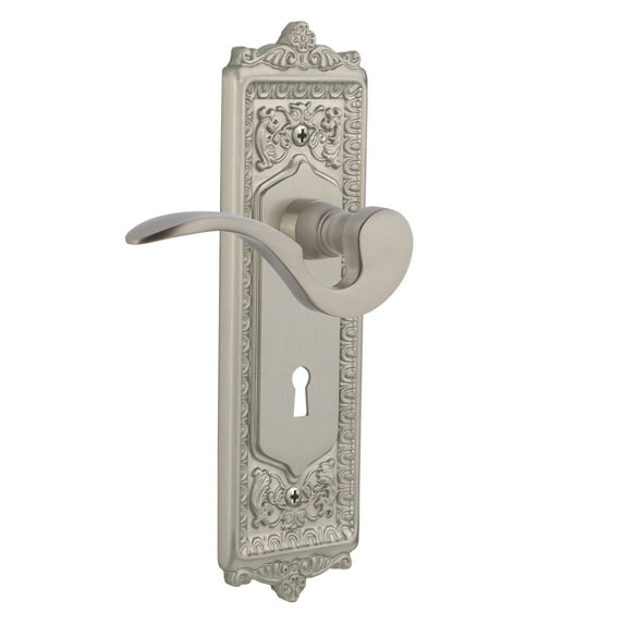 Nostalgic Warehouse Eadman_Prv_234_Kh Manor Privacy Door Lever Set - Nickel