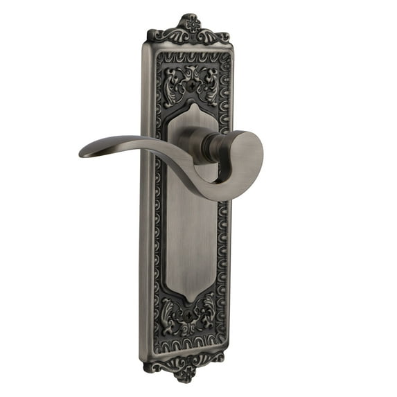 Nostalgic Warehouse Eadman_Psg_234_Nk Manor Passage Door Lever Set - Grey