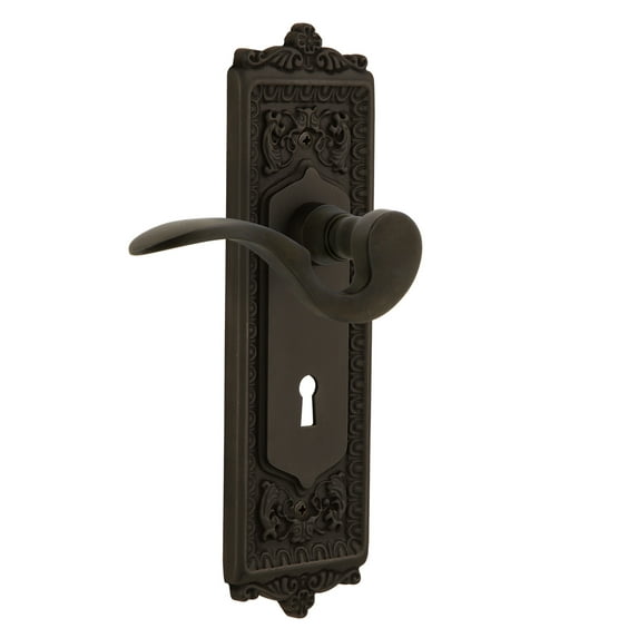 Nostalgic Warehouse Eadman_Prv_238_Kh Manor Privacy Door Lever Set - Bronze