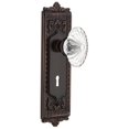 thumbnail image 1 of Nostalgic Warehouse Eadofc_Dp_Kh Vintage Oval Fluted Crystal Flower Dummy Door Knob Set -, 1 of 3
