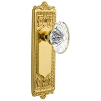 Nostalgic Warehouse Eadofc_Psg_234_Nk Vintage Oval Fluted Crystal Flower Passage Door Knob