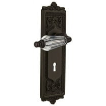 nostalgic warehouse eadprl_sd_kh parlor solid brass single dummy lever with egg and dart rose and keyhole