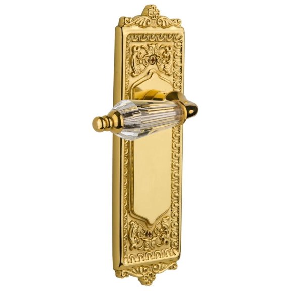 Nostalgic Warehouse Eadprl_Sd_Nk Vintage Parlor Crystal Lever Single Dummy Lever - Brass