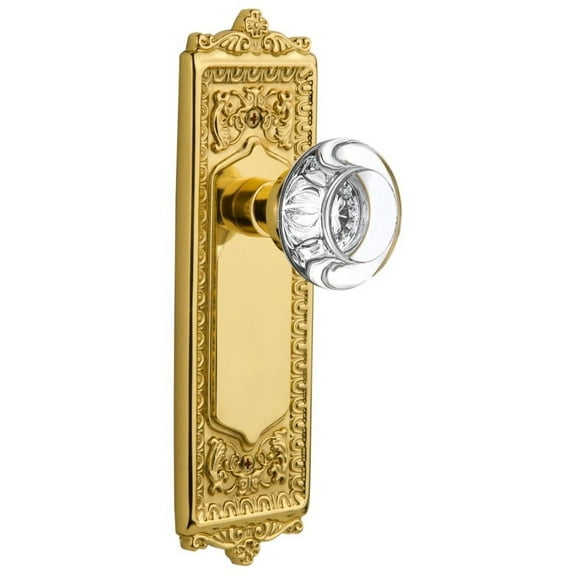 Nostalgic Warehouse Eadrcc_Psg_238_Nk Vintage Round Clear Crystal Passage Door Knob Set -