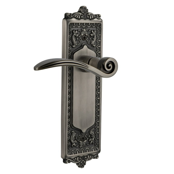 Nostalgic Warehouse Eadswn_Psg_238_Nk Swan Passage Door Lever Set - Grey