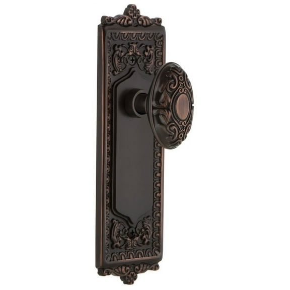 Nostalgic Warehouse Eadvic_Sd_Nk Victorian Solid Brass Single Dummy Door Knob - Bronze