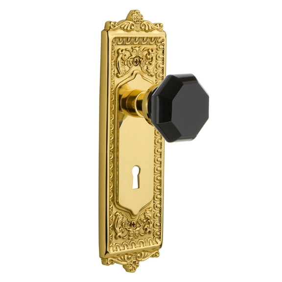 Nostalgic Warehouse Eadwab_Psg_234_Kh Egg And Dart Solid Brass Rose Passage Door Knob Set