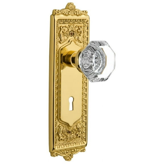 Nostalgic Warehouse Eadwal_Psg_234_Kh Vintage Waldorf Crystal Gem Cut Octagon Passage Door