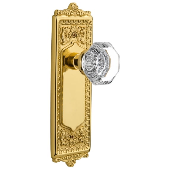 Nostalgic Warehouse Eadwal_Psg_238_Nk Vintage Waldorf Crystal Gem Cut Octagon Passage Door