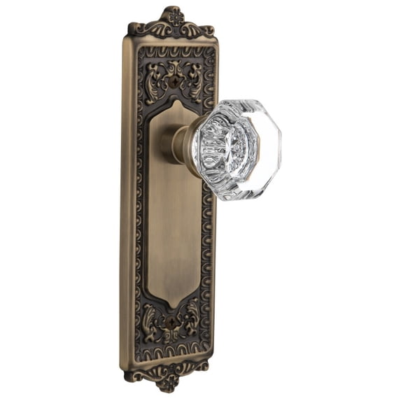 Nostalgic Warehouse Eadwal_Psg_238_Nk Vintage Waldorf Crystal Gem Cut Octagon Passage Door