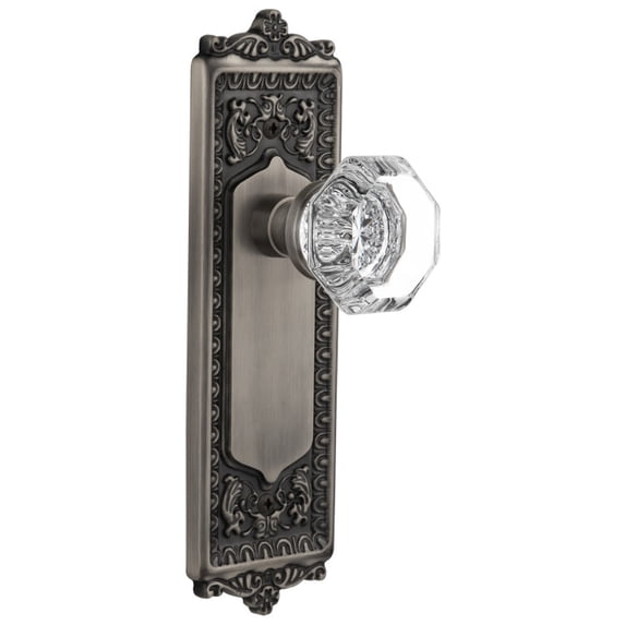 Nostalgic Warehouse Eadwal_Psg_238_Nk Vintage Waldorf Crystal Gem Cut Octagon Passage Door