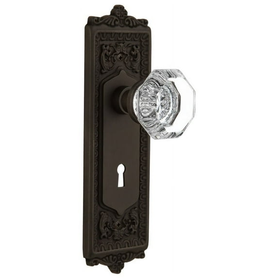 Nostalgic Warehouse Eadwal_Sd_Kh Vintage Waldorf Crystal Gem Cut Octagon Single Dummy Door