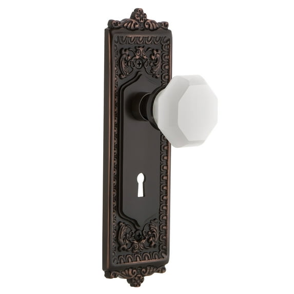 Nostalgic Warehouse Eadwaw_Psg_234_Kh Egg & Dart Solid Brass Rose Passage Door Knob Set -