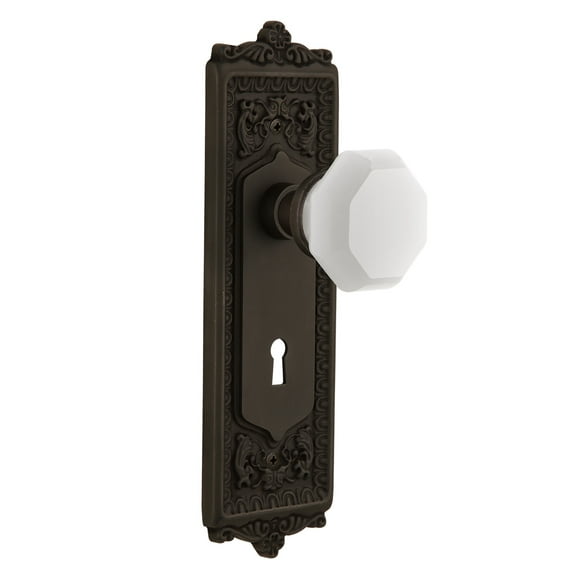 Nostalgic Warehouse Eadwaw_Sd_Na_Kh Egg & Dart Solid Brass Rose Single Dummy Door Door