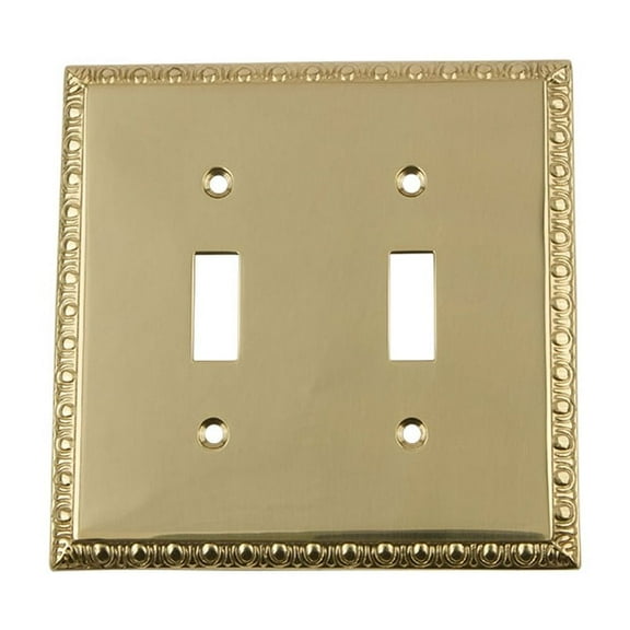 Nostalgic Warehouse Ead_Swplt_T2 Egg & Dart Victorian 2 Gang Double Toggle Light Switch