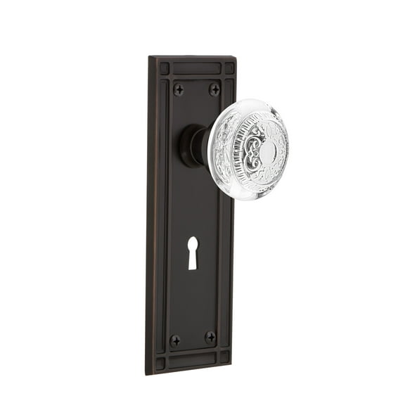 Nostalgic Warehouse Egg and Dart Interior Mortise Door Knob with Mission Plate
