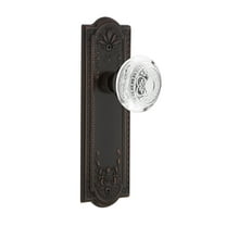 Nostalgic Warehouse Meaced_Prv_238_Nk Vintage Crystal Egg And Dart Privacy Door Knob Set -