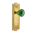 thumbnail image 1 of Nostalgic Warehouse Emerald Crystal Door Knob with Meadows Plate, 1 of 6