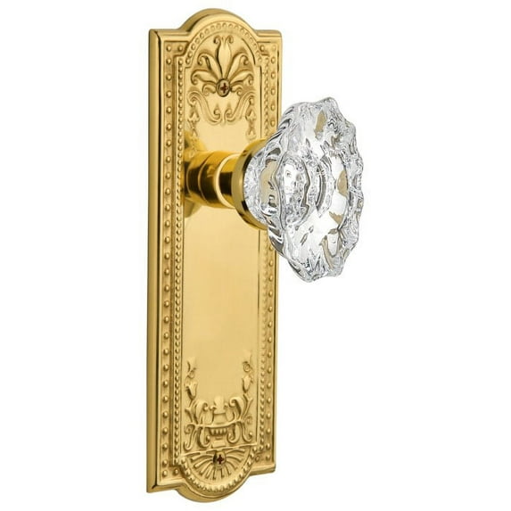 Nostalgic Warehouse Meacha_Psg_234_Nk Vintage Chateau Fluted Crystal Passage Door Knob Set