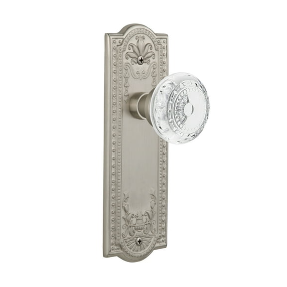 Nostalgic Warehouse Meacme_Psg_234_Nk Vintage Crystal Meadows Passage Door Knob Set -