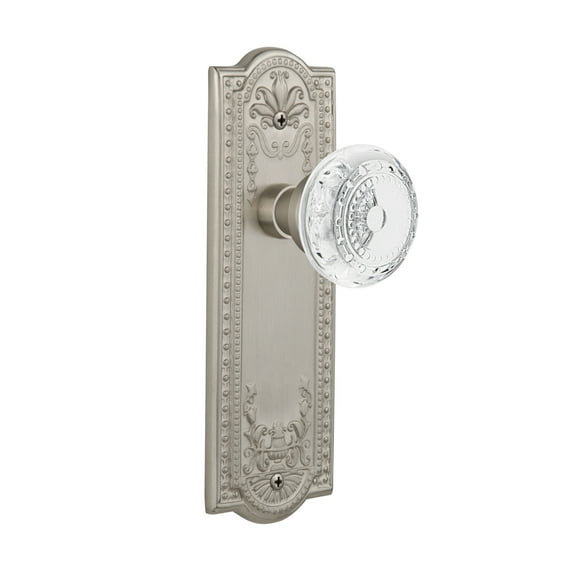 Nostalgic Warehouse Meacme_Sd_Nk Vintage Crystal Meadows Single Dummy Door Knob - Nickel