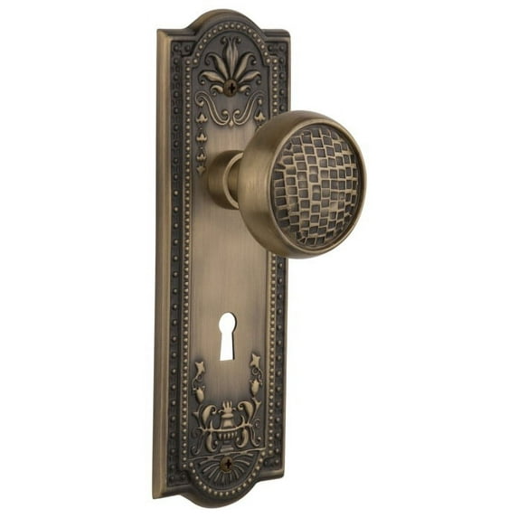 Nostalgic Warehouse Meacra_Prv_234_Kh Craftsman Solid Brass Privacy Door Knob Set - Brass