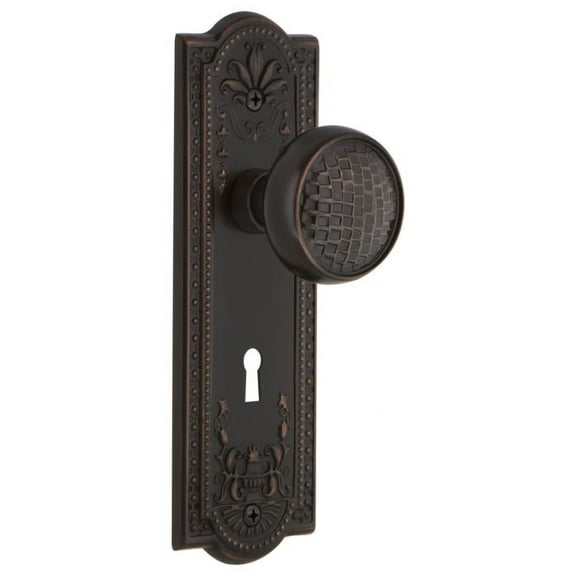 Nostalgic Warehouse Meacra_Prv_238_Kh Craftsman Solid Brass Privacy Door Knob Set - Bronze