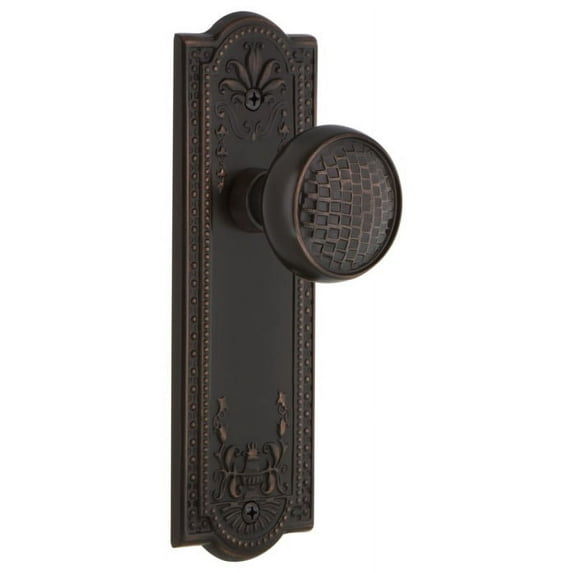 Nostalgic Warehouse Meacra_Prv_234_Nk Craftsman Solid Brass Privacy Door Knob Set - Bronze