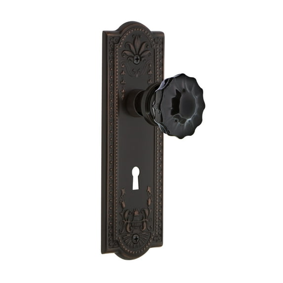 Nostalgic Warehouse Meacrb_Prv_234_Kh Meadows Solid Brass Rose Privacy Door Knob Set -