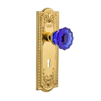 Nostalgic Warehouse Meacrc_Dd_Kh Meadows Solid Brass Rose Dummy Door Knob Set - Brass