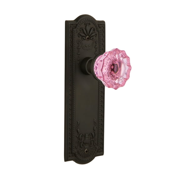 Nostalgic Warehouse Meacrp_Psg_238_Nk Meadows Solid Brass Rose Passage Door Knob Set -